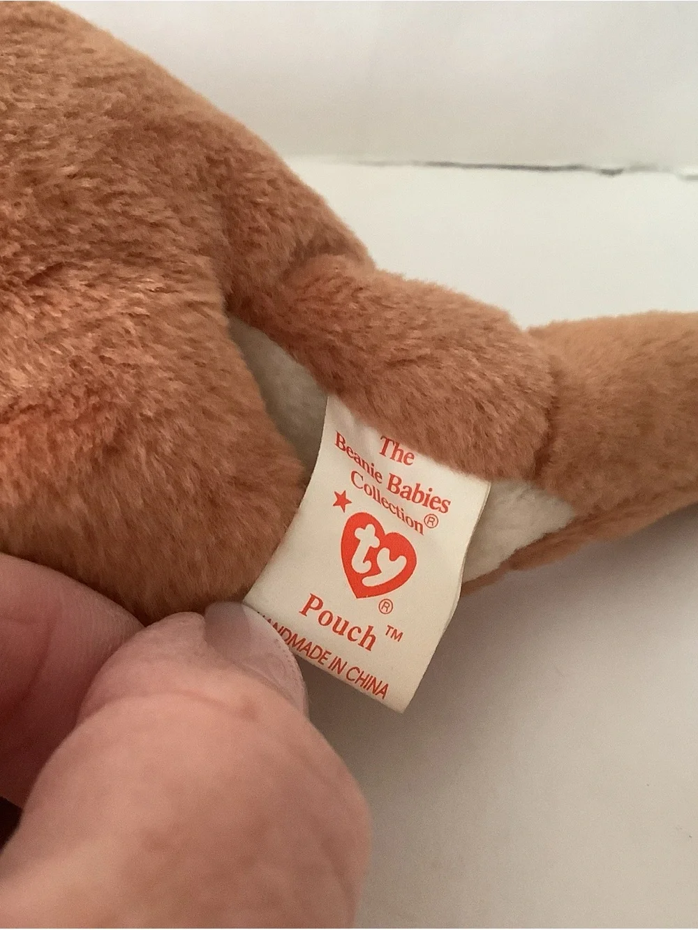 Ty beanie baby, Pouch kangaroo. Retired 1996.